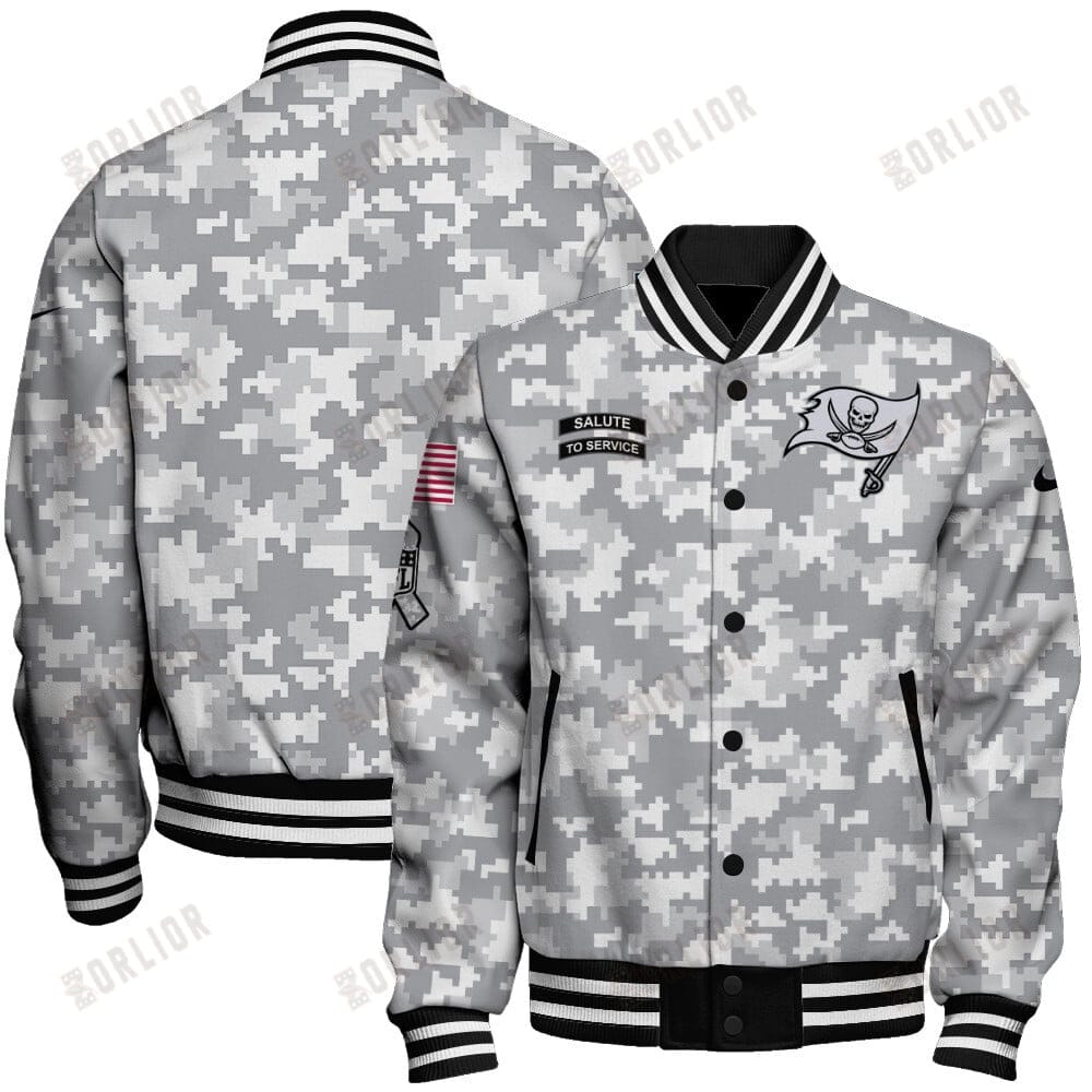 Tampa Bay Buccaneers National Football League Arctic Camo Unisex Varsity Jacket AMCVJK0000166