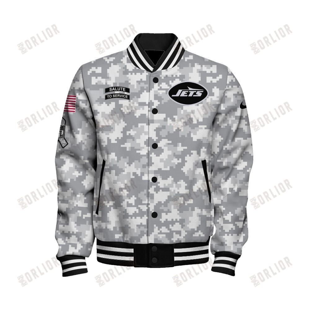 New York Jets National Football League Arctic Camo Unisex Varsity Jacket AMCVJK0000170 - Image 2