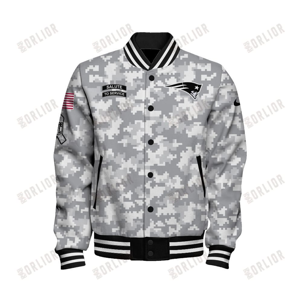 New England Patriots National Football League Arctic Camo Unisex Varsity Jacket AMCVJK0000173 - Image 2