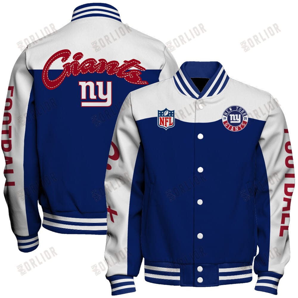 New York Giants Unisex Athletic Legacy Varsity Jacket AMCVJK0000202