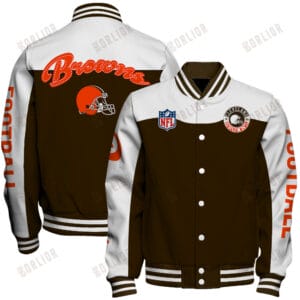 Cleveland Browns  Unisex Athletic Legacy Varsity Jacket AMCVJK0000218