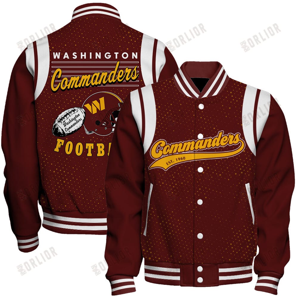 Washington Commanders Unisex Athletic Legacy Varsity Jacket AMCVJK0000231