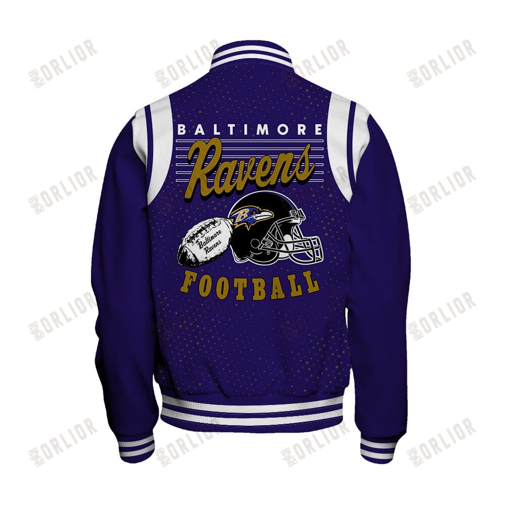 Baltimore Ravens Unisex Athletic Legacy Varsity Jacket AMCVJK0000228 - Image 3