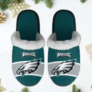 Philadelphia Eagles Winter Comfy Cotton Fuzzy Slippers AMCFSL000049