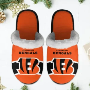 Cincinnati Bengals Winter Comfy Cotton Fuzzy Slippers AMCFSL000047