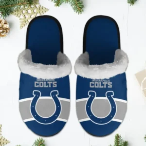 Indianapolis Colts Winter Comfy Cotton Fuzzy Slippers AMCFSL000048