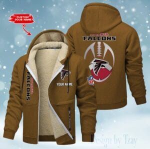 Atlanta Falcons Premium Personalized Zip-Up Velvet Jacket AMCZUVJK000025