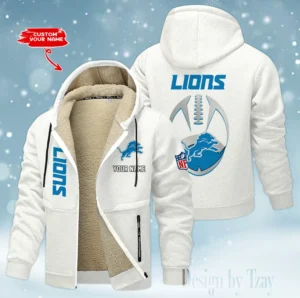 Detroit Lions Premium Personalized Zip-Up Velvet Jacket AMCZUVJK000034