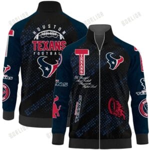 Houston Texans Premium All-Over Print Stand Collar Jacket AMCSCJK000029