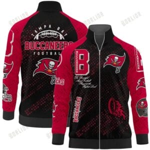 Tampa Bay Buccaneers Premium All-Over Print Stand Collar Jacket AMCSCJK000032