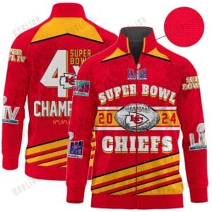 Kansas City Chiefs Premium All-Over Print Stand Collar Jacket AMCSCJK000033