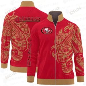 San Francisco 49ers Premium All-Over Print Stand Collar Jacket AMCSCJK000034