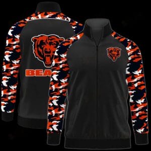 Chicago Bears Premium All-Over Print Stand Collar Jacket AMCSCJK000055