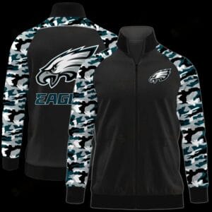 Philadelphia Eagles Premium All-Over Print Stand Collar Jacket AMCSCJK000060