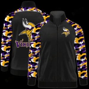 Minnesota Vikings Premium All-Over Print Stand Collar Jacket AMCSCJK000062