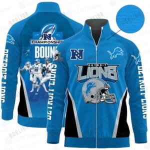 Detroit Lions Premium All-Over Print Stand Collar Jacket AMCSCJK000079