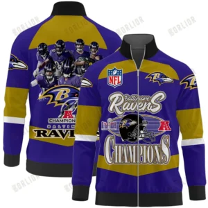 Baltimore Ravens Premium All-Over Print Stand Collar Jacket AMCSCJK000078