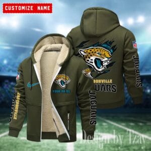 Jacksonville Jaguars Premium Personalized Zip-Up Velvet Jacket AMCZUVJK000019