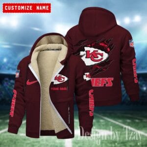Kansas City Chiefs Premium Personalized Zip-Up Velvet Jacket AMCZUVJK000023