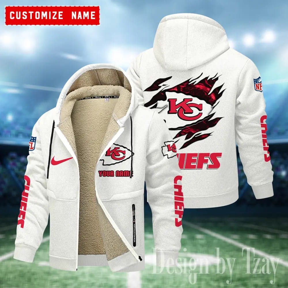 Kansas City Chiefs Premium Personalized Zip-Up Velvet Jacket AMCZUVJK000023 - Image 8