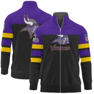 Minnesota Vikings Premium Ultimate Game Day Stand Collar Jacket AMCSCJK000003