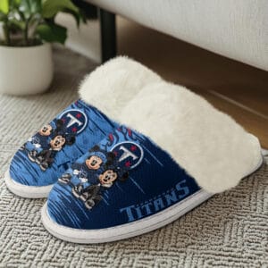 Tennessee Titans Winter Comfy Cotton Fuzzy Slippers AMCFSL000018