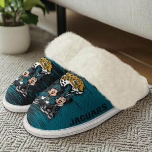 Jacksonville Jaguars Winter Comfy Cotton Fuzzy Slippers AMCFSL000026