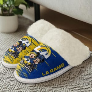 Los Angeles Rams Winter Comfy Cotton Fuzzy Slippers AMCFSL000027