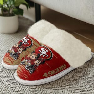 San Francisco 49ers Winter Comfy Cotton Fuzzy Slippers AMCFSL000020