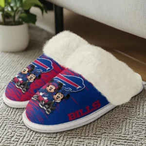Buffalo Bills Winter Comfy Cotton Fuzzy Slippers AMCFSL000029
