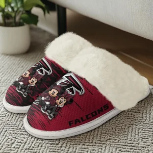 Atlanta Falcons Winter Comfy Cotton Fuzzy Slippers AMCFSL000016