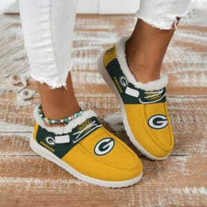 Green Bay Packers Fuzzy Dude Shoes Winter Collection AMCFDUDE000044