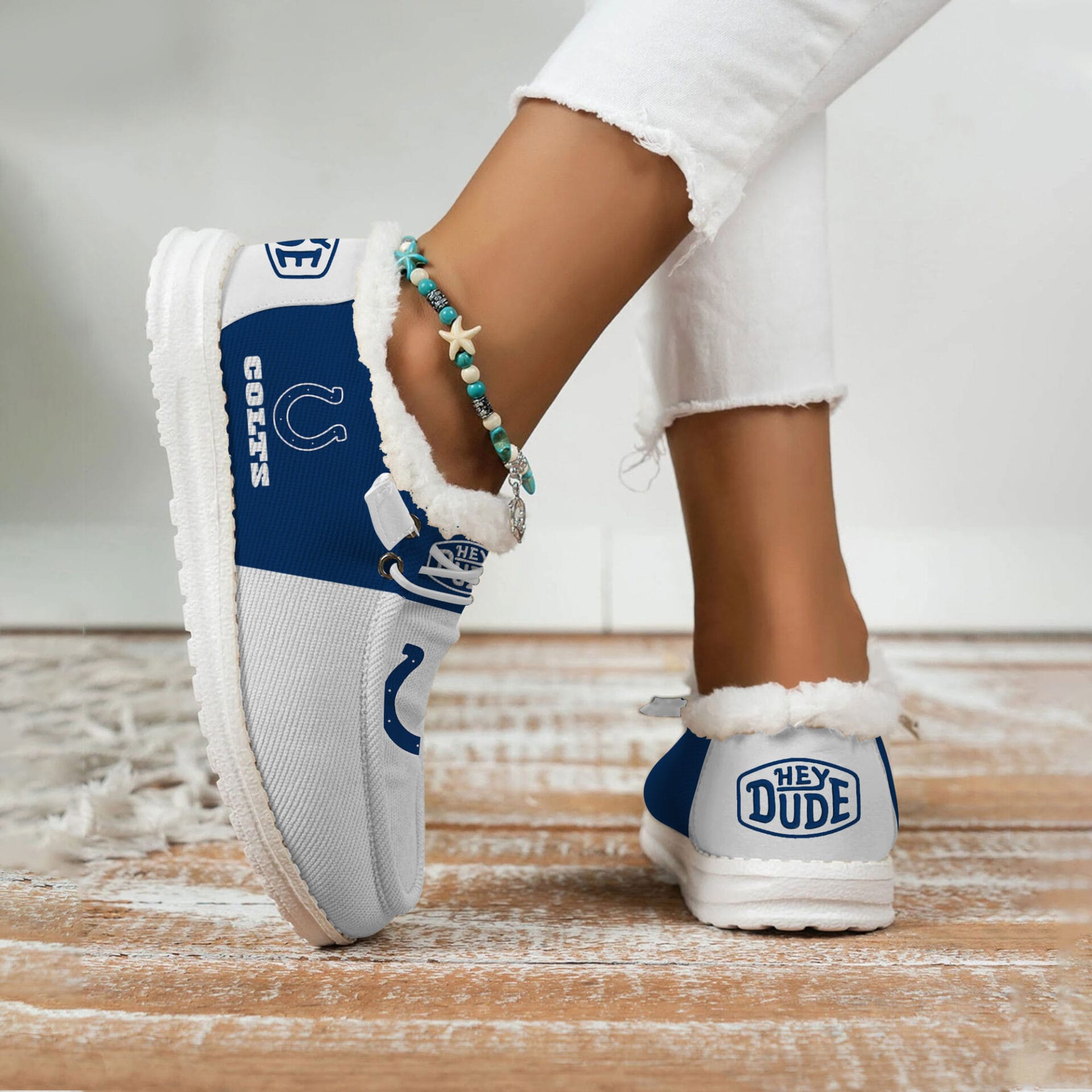 Indianapolis Colts Fuzzy Dude Shoes Winter Collection AMCFDUDE000014 - Image 3