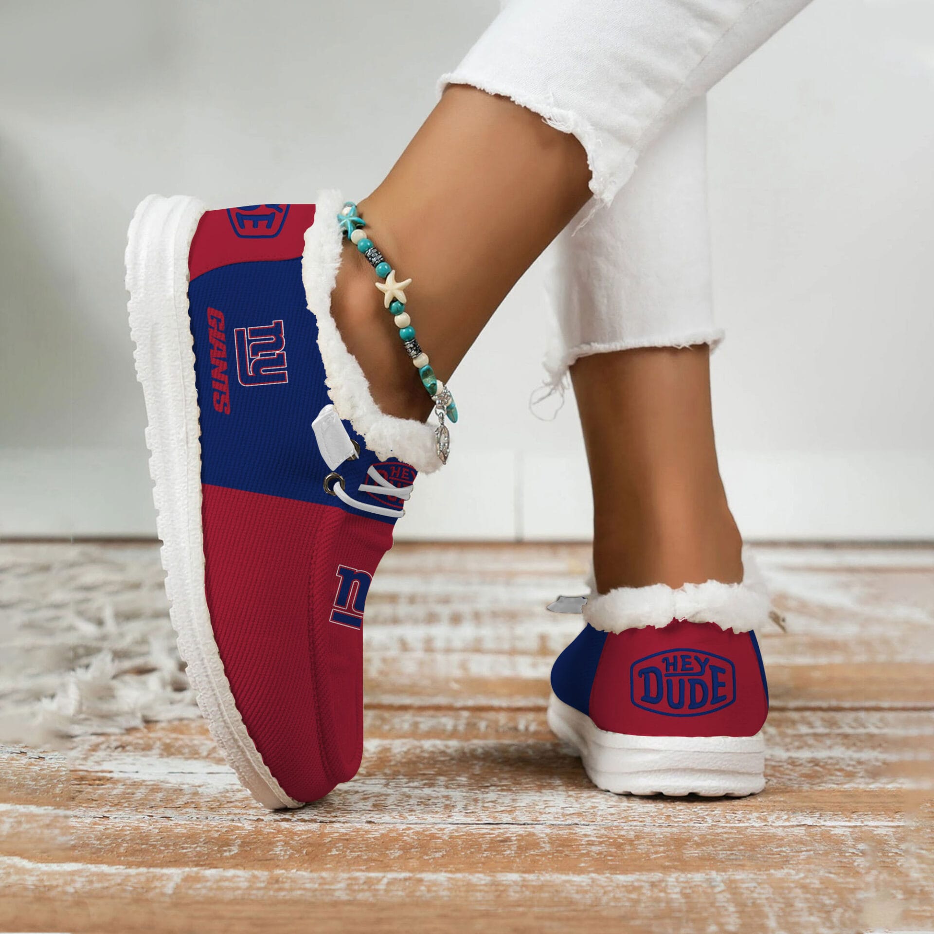 New York Giants Fuzzy Dude Shoes Winter Collection AMCFDUDE000024 - Image 3