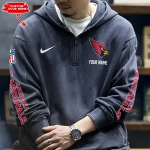 Arizona Cardinals Half Zipper Sweatshirt Hooded AMCHZS001