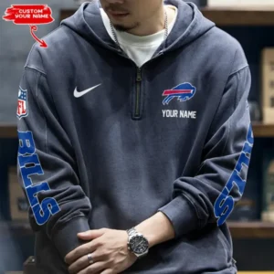 Buffalo Bills Half Zipper Sweatshirt Hooded AMCHZS004