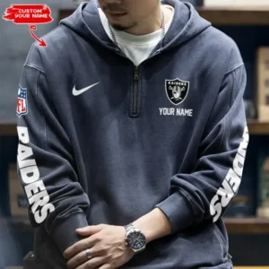 Las Vegas Raiders Half Zipper Sweatshirt Hooded AMCHZS017