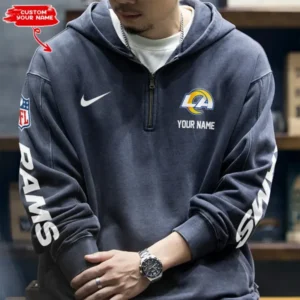 Los Angeles Rams Half Zipper Sweatshirt Hooded AMCHZS019
