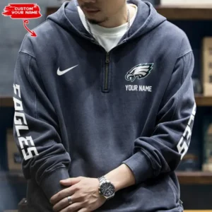 Philadelphia Eagles Half Zipper Sweatshirt Hooded AMCHZS026