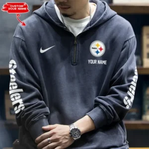 Pittsburgh Steelers Half Zipper Sweatshirt Hooded AMCHZS027