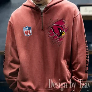 Arizona Cardinals Half Zipper Sweatshirt Hooded AMCHZS033