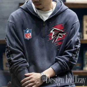 Atlanta Falcons Half Zipper Sweatshirt Hooded AMCHZS034