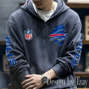 Buffalo Bills Half Zipper Sweatshirt Hooded AMCHZS036