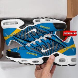 Los Angeles Chargers Personalized Plus T-N Youth Sneakers AMCTNS0074