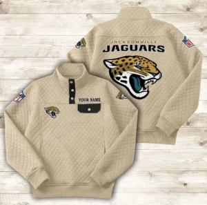 Jacksonville Jaguars Button Stand-up Collar Sweatshirt AMCBSCS015