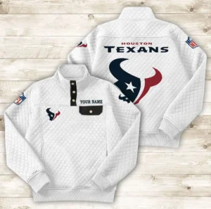 Houston Texans Button Stand-up Collar Sweatshirt AMCBSCS013