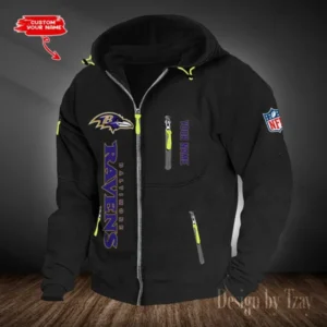 Baltimore Ravens Hooded Cardigan Zip Hoodie AMCCZH191