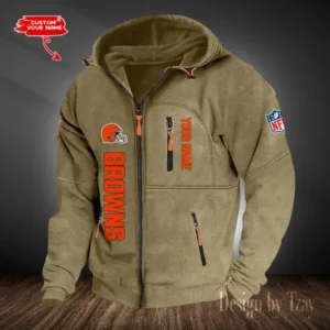 Cleveland Browns Hooded Cardigan Zip Hoodie AMCCZH196