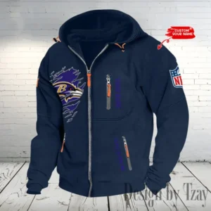 Baltimore Ravens Hooded Cardigan Zip Hoodie AMCCZH223