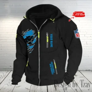 Carolina Panthers Hooded Cardigan Zip Hoodie AMCCZH225